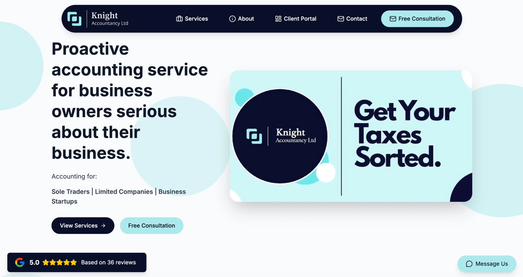 Knight Accountancy website