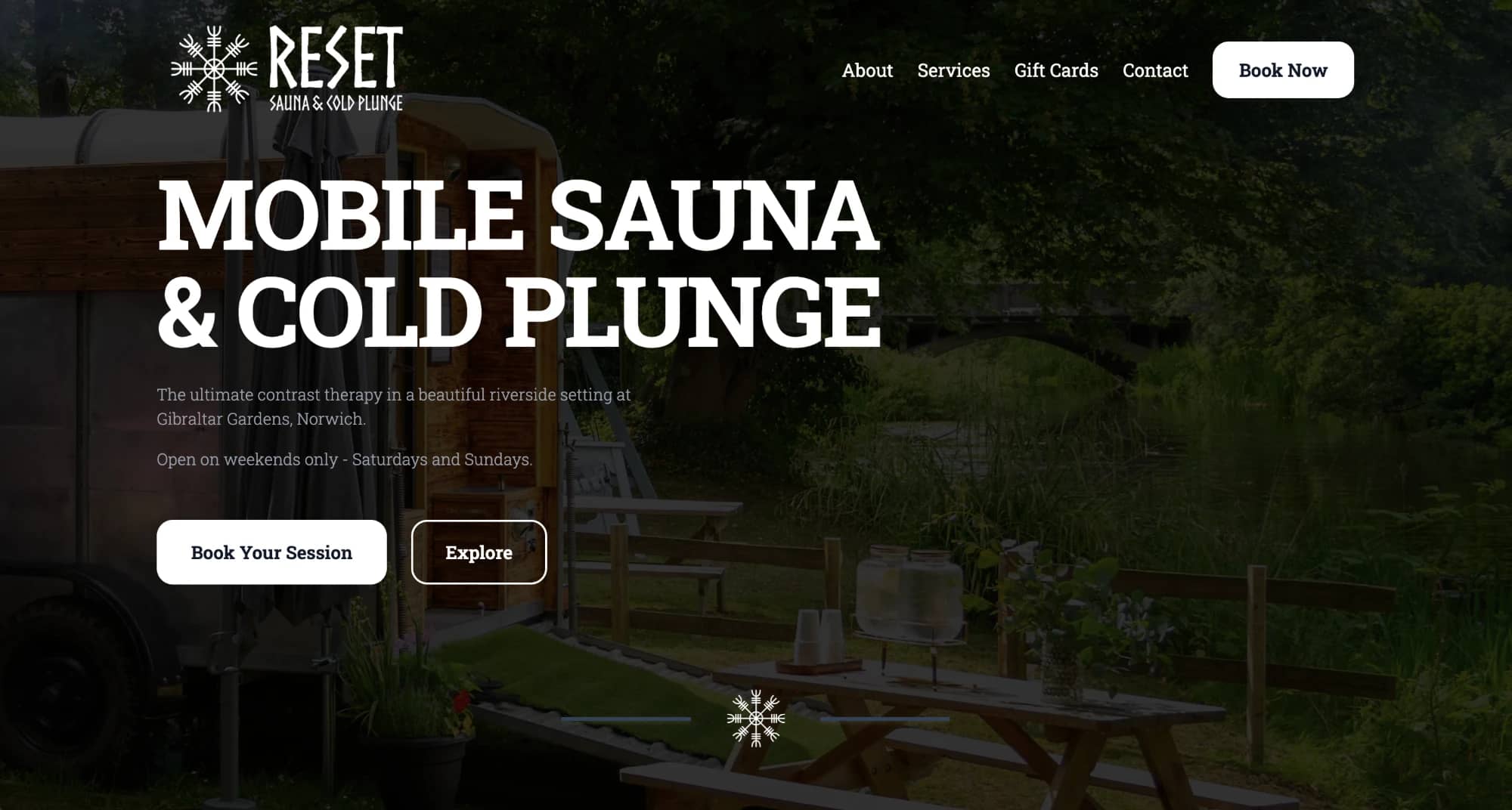 Reset Saunas home page