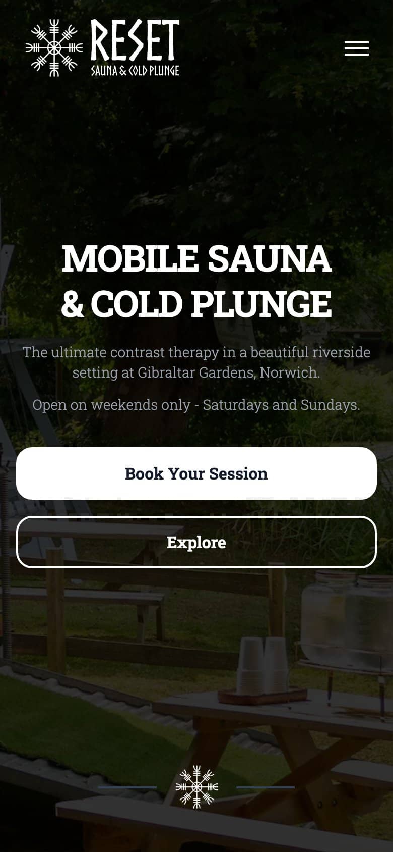 Reset Saunas on a phone